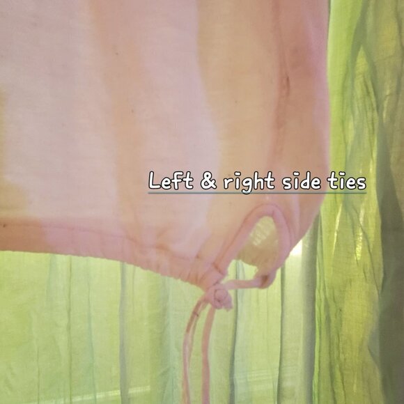 AMERICAN EAGLE Cotton Blouse with Smocking and Decorative Detailing & Side Ties - Picture 6 of 9